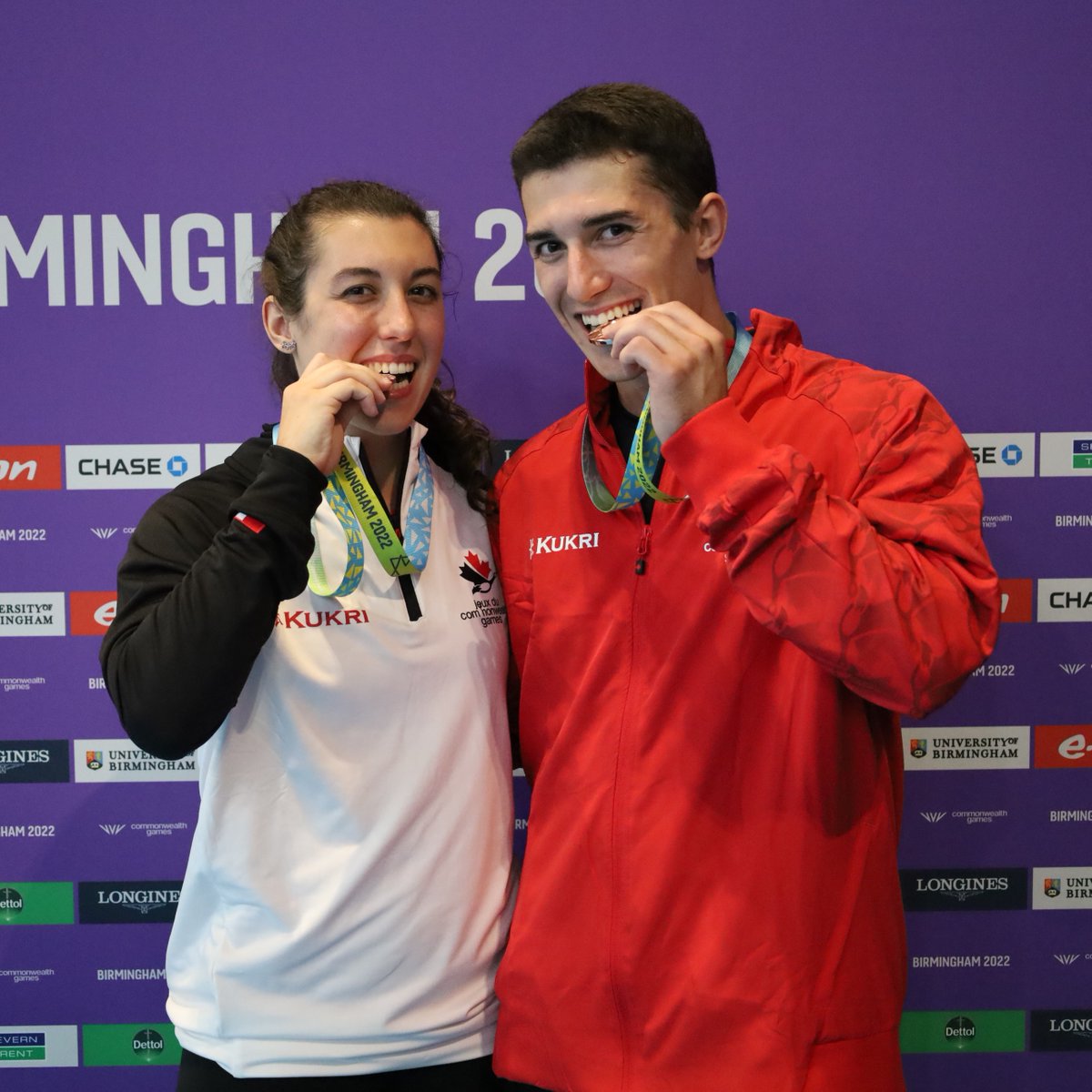 CwthSportCAN's tweet photo. It runs in the fam. 💪  

We've had three sets of Team Canada siblings on the podium.

  Shad and Tali Darsigny took home medals in weightlifting and Christa Deguchi, Kelly Deguchi, Shady ElNahas, and Mohab ElNahas claimed medals in judo.

#WeCANB2022 | #B2022 https://t.co/GvxCEvv4Md