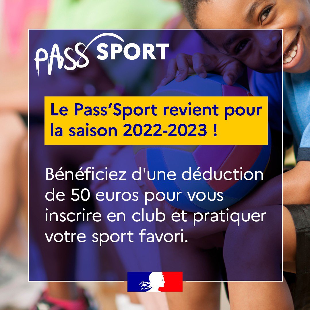 CdosHteLoire's tweet photo. Le #PassSport c'est quoi ? Une déduction de 50€ pour l'inscription dans un club sportif ￼🥋
Il est reconduit pour la saison sportive 2022/2023 👍￼
￼👉🏻Accessible aux personnes de moins de 30 ans en situation de handicap.
https://t.co/1biGbVLGQr
@Sports_gouv 
￼ https://t.co/rjbQLPkxpc