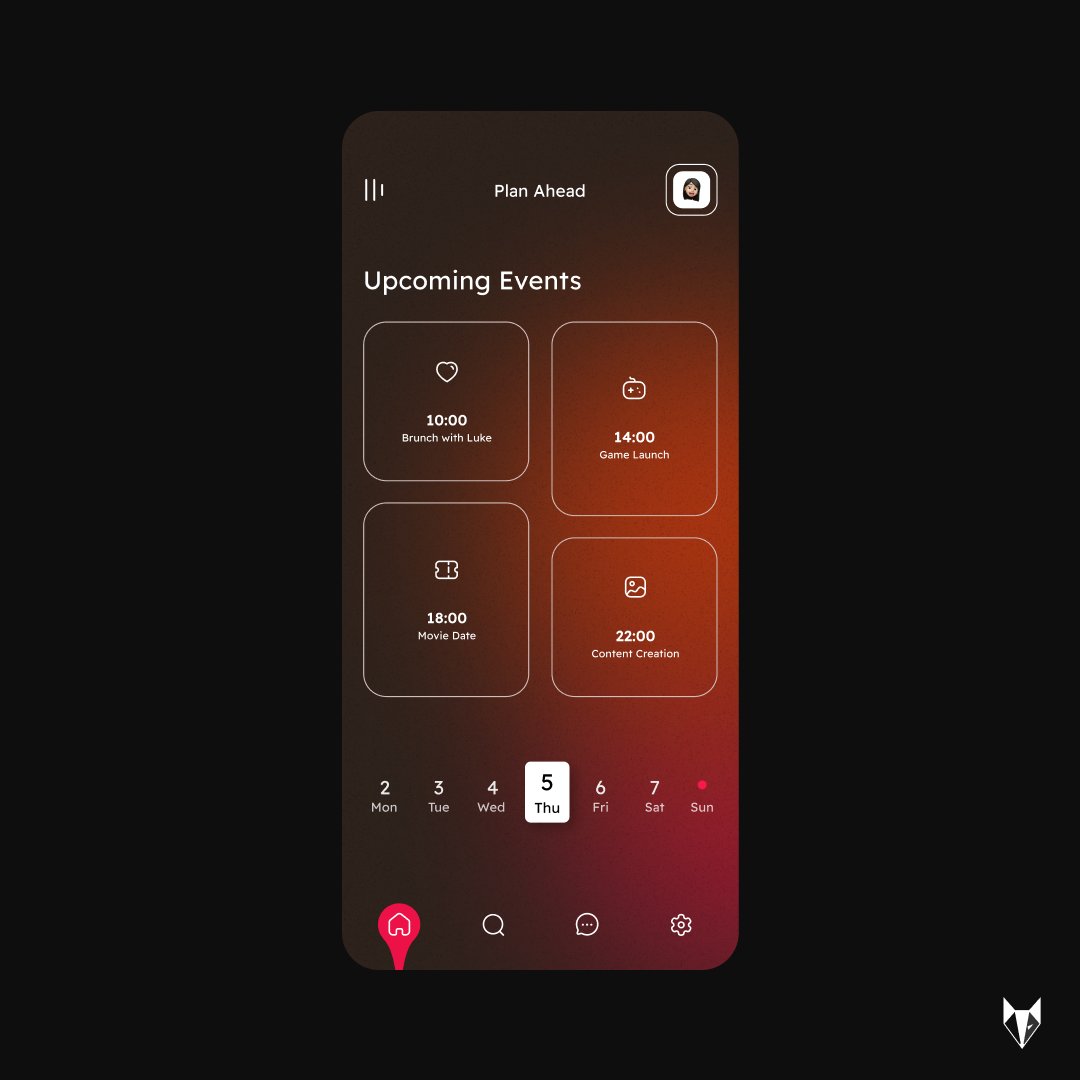 NickelfoxTech's tweet photo. Here's a simple Event Planning Calendar App concept to stay organised by keeping your upcoming events in one place. We’ve created this design on Figma.
Find out the specifics by clicking on the link: https://t.co/Sxp8AbN1Sf
#NickelfoxDesigns #3DMockups #UIGradients #UIUX https://t.co/J3DcxDbSyR