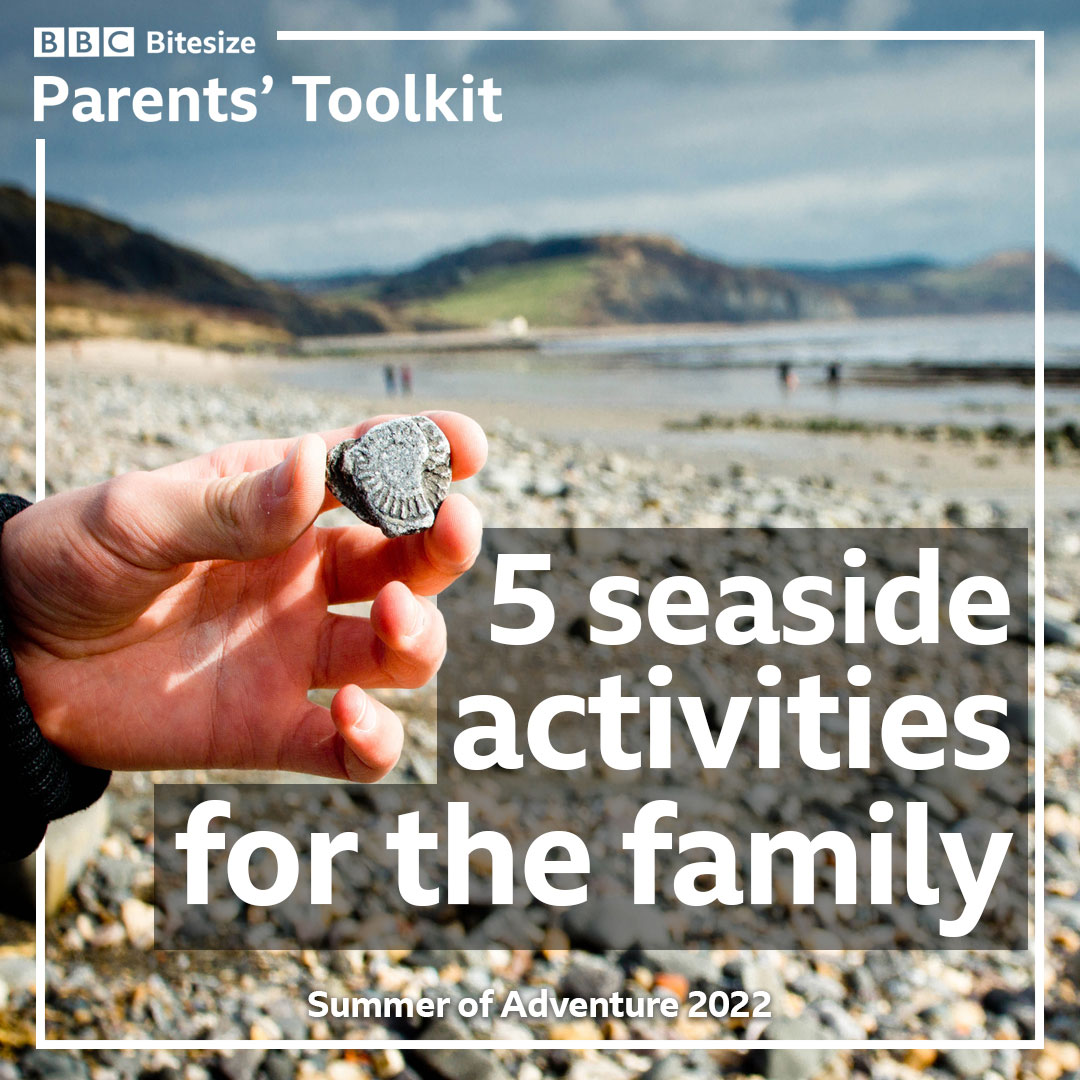 bbcbitesize's tweet photo. What’s your favourite thing to do at the seaside? 🏖️
 
This week on the #SummerofAdventure, we’ve teamed up with @RNLI! ⛴

Our ideas will keep you busy on the beach 🏜