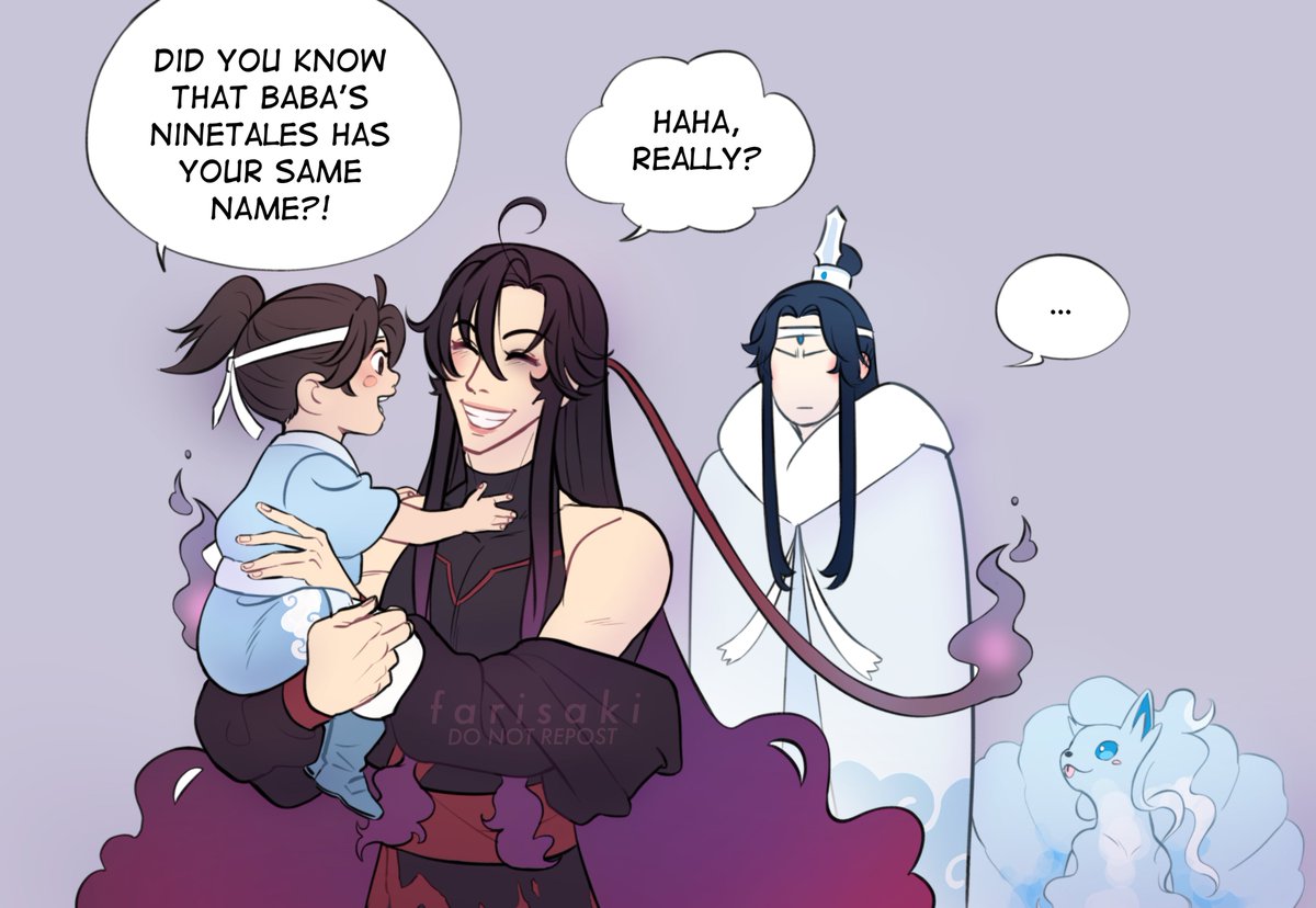 farisaki's tweet photo. more wangxian pkmn au with a-yuan!☺️ https://t.co/sXkHCPvGho
