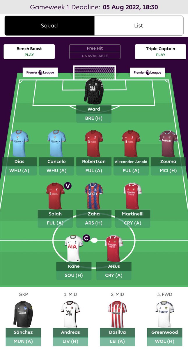 IronsFPL's tweet photo. Think this is a lock 🔒 

Had Doherty over Zouma but I’d rather have the 0.5 itb in case I have to move Kane to Haaland…

Owning Jesus out of pure FOMO 😂

Excited about Zaha tonight 🦅 

We go again 💪⚒

#FPL https://t.co/6v8npDghvO