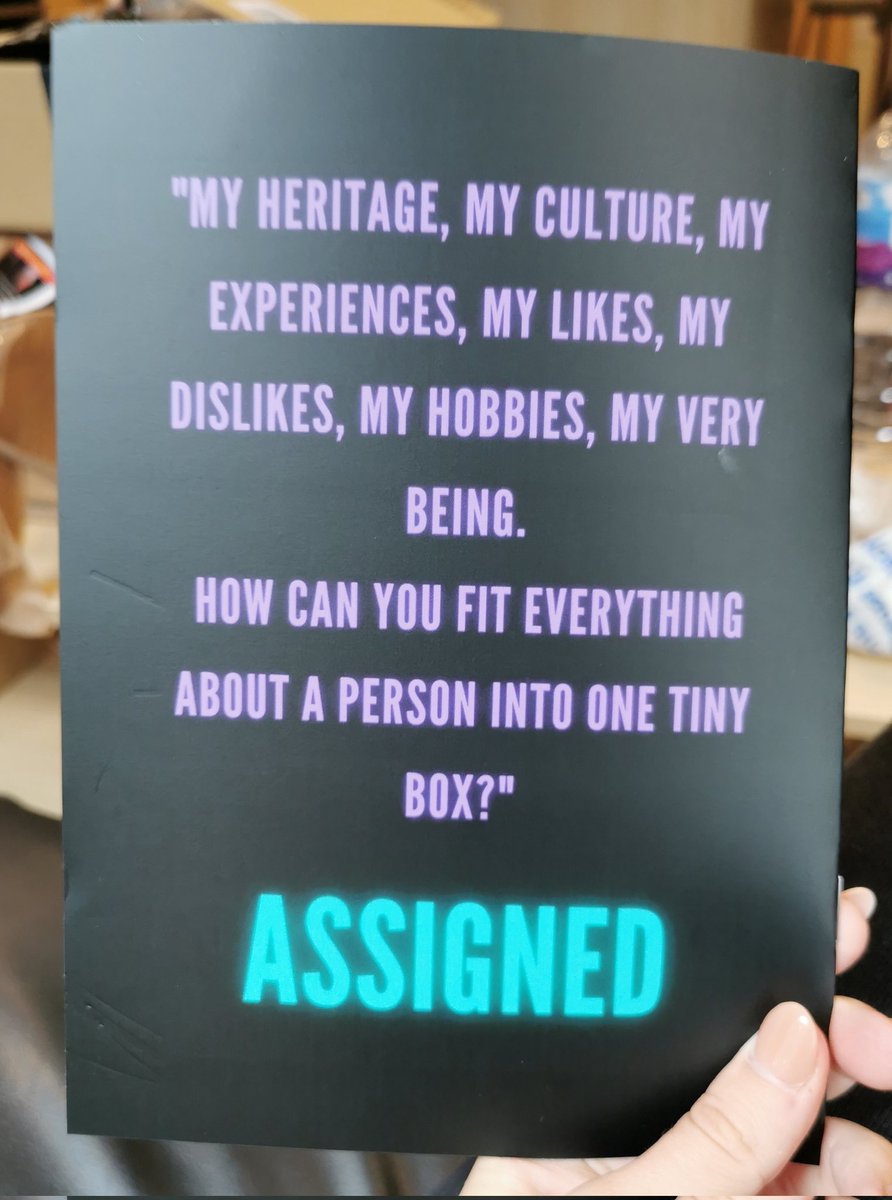 Here's a sneak peak at our brand new programmes 👀
Assigned is a bold and innovative exploration of identity vs society. Every person in the audience will be able to connect with these themes and characters - expect to have your viewpoints challenged... #EdinburghFringe