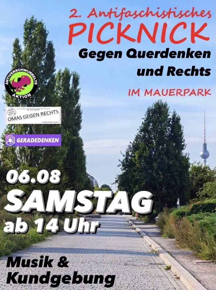 OmasGgRechtsBln's tweet photo. @querdenkenwatch @alerta_berlin @antifanordost @reclaimrosalux1 @bergpartei_real @dielinkewedding @SolidarischGeht @SpazierStop @DenkenGerade @BerlinWeltoffen @EckeTucholsky @gethsemane_kiez @jogida4 @PankowerFrauen @BbgegenRechts @BerlingegenNazi @AntischwurbA https://t.co/Sx32JMVPF9
