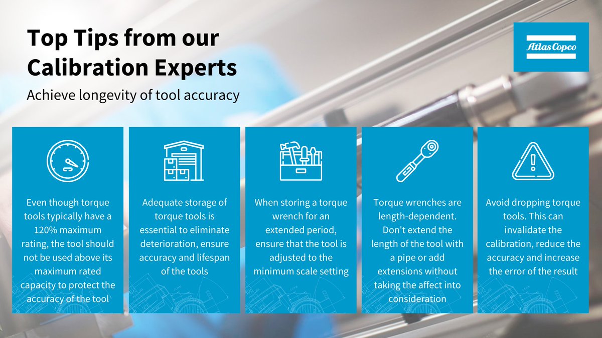 How can you preserve tool accuracy in between calibrations? Read our top 5 tips from our Calibration Experts! 👇 Want to learn more about calibration? Click here:  atlascop.co/aVekK 

#Calibration #HomeOfIndustrialIdeas #UKMfg #Manufacturing #CalTips #Tools
