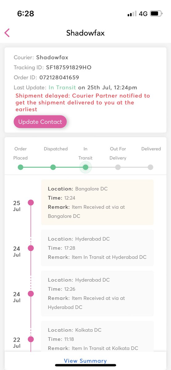 skylerlovvs's tweet photo. @Hopscotchindia . I have been following up for the past couple of days now but no proper updates? Parcels that were supposed to arrive in July shows only delayed.And your courier partner @shadowfax_in is the worst I have experienced , shows only further delay . https://t.co/KxqahzuWPJ