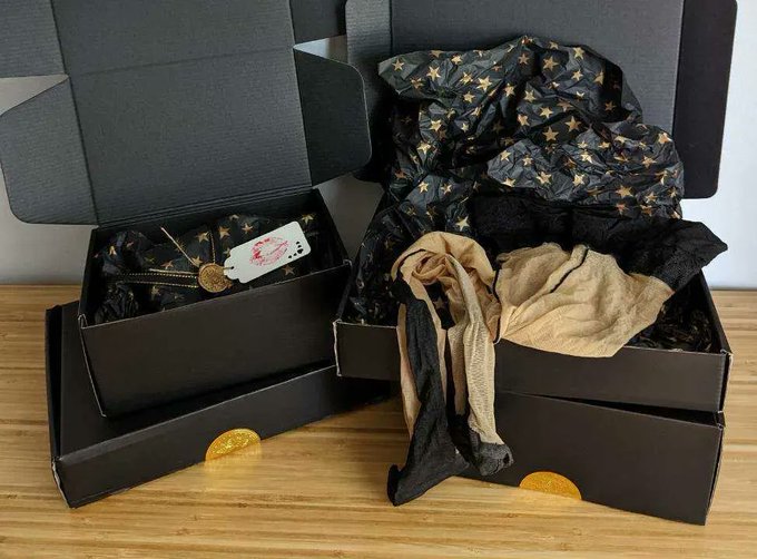 Look at the luscious new packaging I have for my worn personal item prizes for the birthday raffle! Each<a href="/tag/assworship"class="tags"><span>#assworship</span></a><a href="/tag/wolfords"class="tags"><span>#wolfords</span></a>