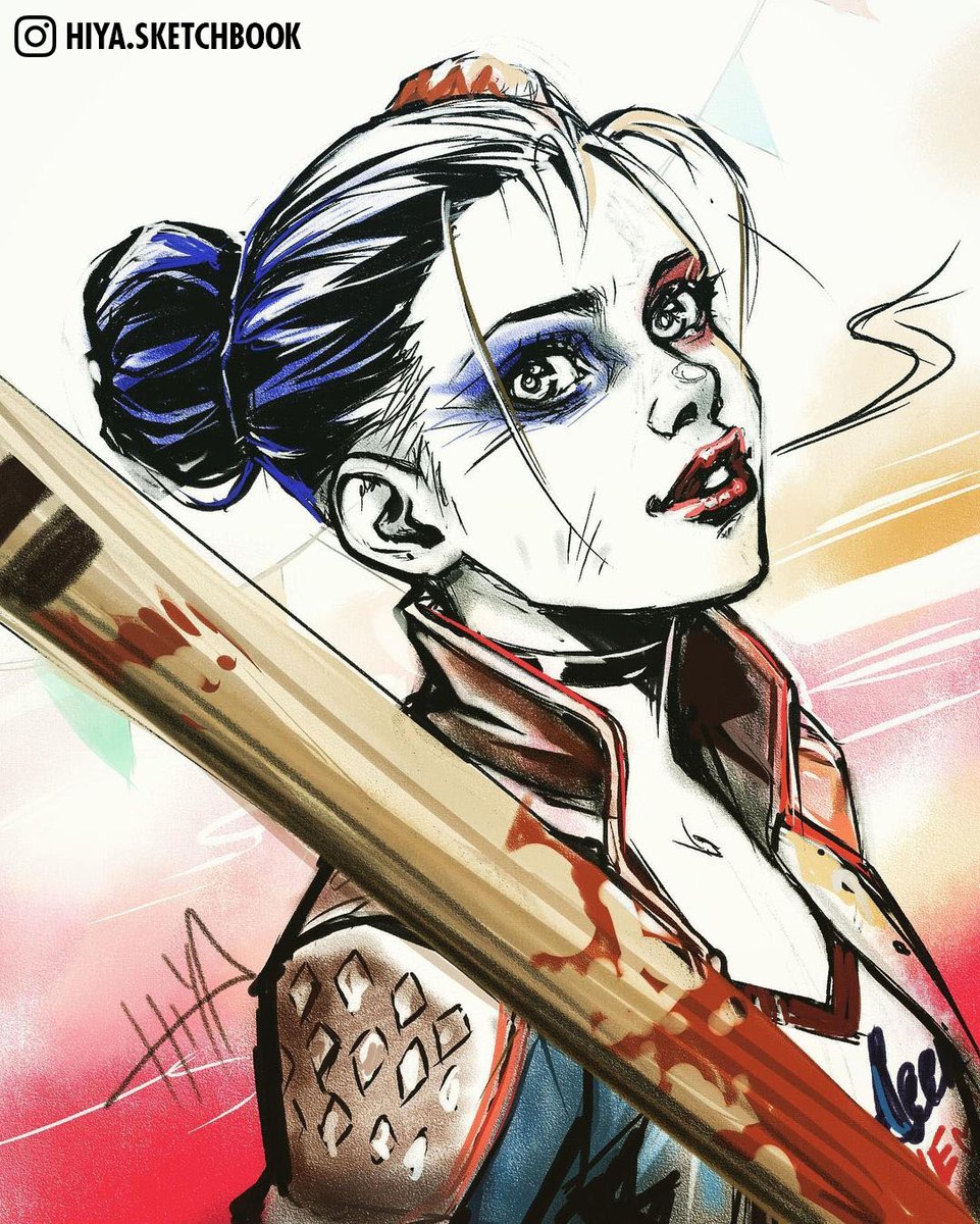 Loving this drawing of Harley from Hiya on Instagram. instagram.com/hiya.sketchboo…