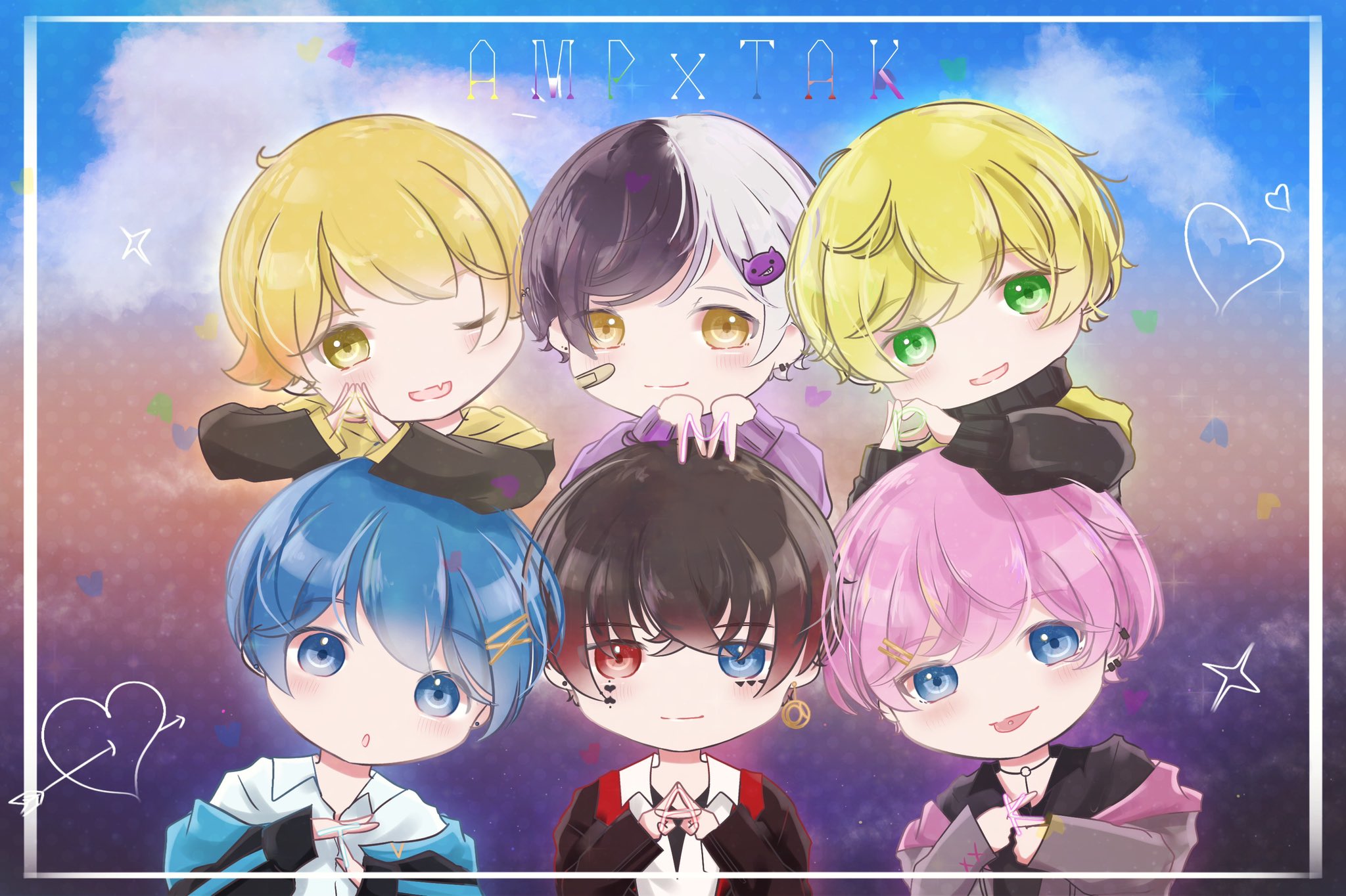 【まとめ売り】AMPTAK あっきぃ ぷりっつ まぜ太 ちぐさくん けちゃ 2ページ目：AMPTAKxCOLORSインタビュー｜個性あふれる仲良し6