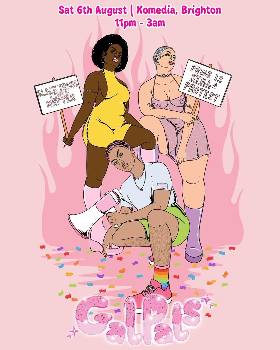 PLATFORMBradio's tweet image. 🏳️‍🌈 BRIGHTON PRIDE 🏳️‍🌈

@galpalsclub are back for their 5th annual Queer Pride celebration at @KomediaBrighton ✨

🔒 You can bring the party to you by locking in to Platform B from 11PM on 105.5FM - PLATFORMB.ORG.UK - DAB 🔒

Limited number of tickets available OTD 👀