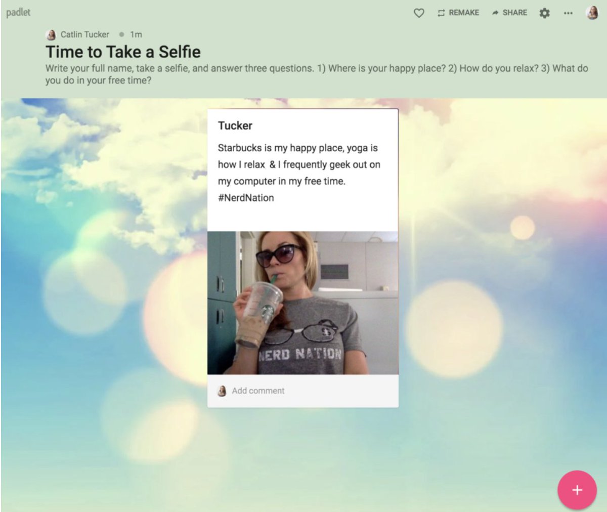 Does learning student names at the start of the school year stress you out? 

Use Padlet for selfies or  FlipGrid for video introductions &amp; start putting a face to each name on your roster! 

This post has Qs you can ask --> catlintucker.com/2018/07/selfie…
#backtoschool #edtech #edchat