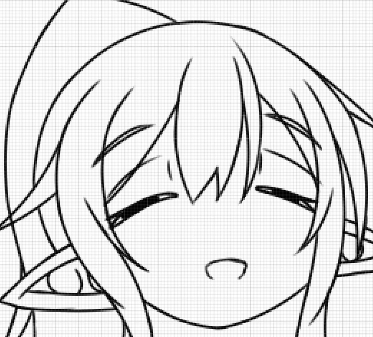 バケツツールの塗り残しのせいで絶対にさせちゃいけない顔になってしまった 