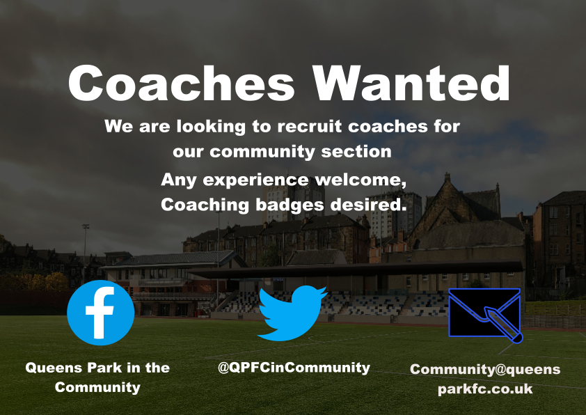 QPFCinCommunity's tweet photo. COACH RECRUITMENT

Looking to get involved in football?
We are always on the look out for new coaches to come in and help us with our ever growing community set up. https://t.co/Xy13nqaBOM