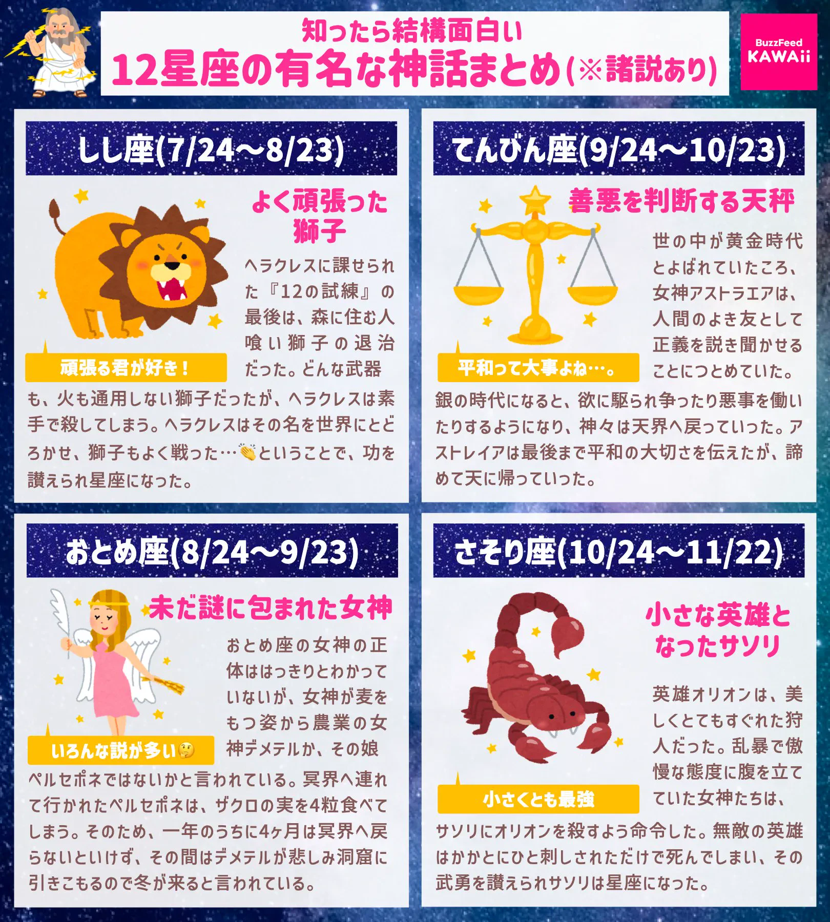 「こんな神話があったんだ！」と勉強になる！12星座それぞれの神話のまとめ！