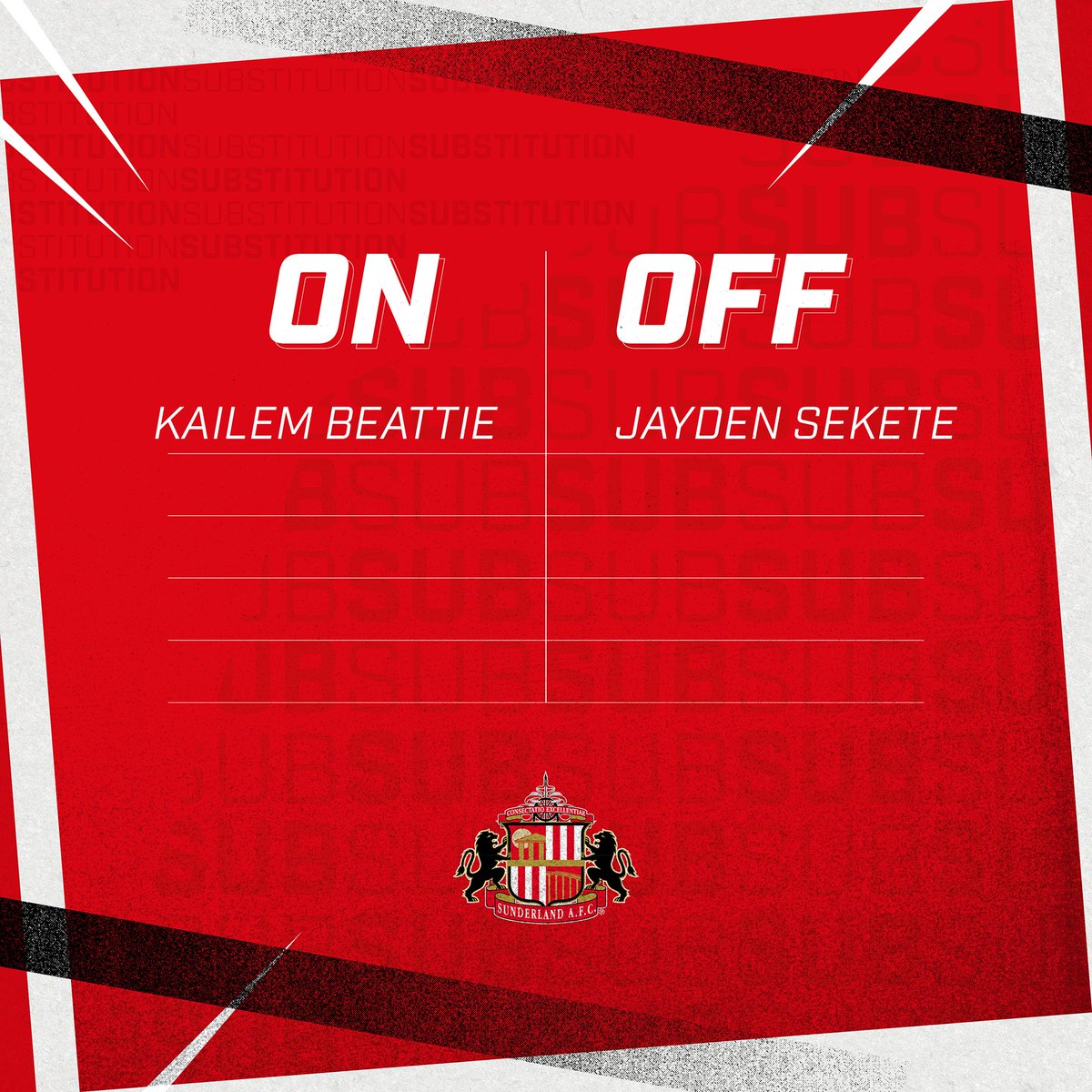33' A precautionary withdrawal for Sekete as he goes down injured, replaced by fellow U21 debutant Beattie.

[0-2]

#SAFC | #PL2