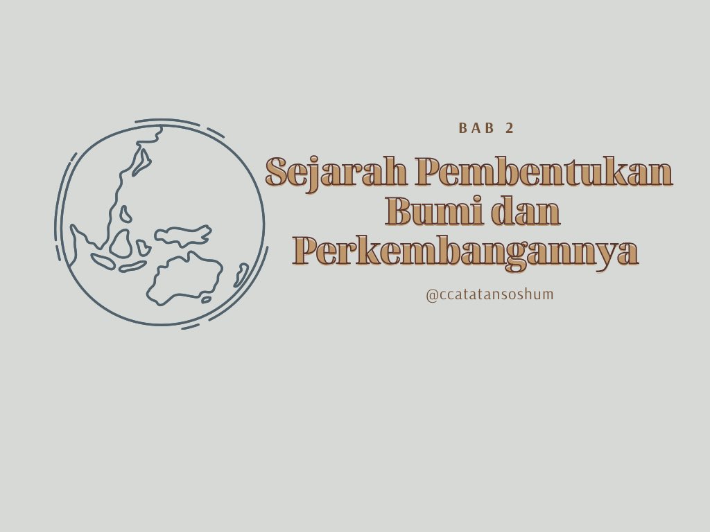 "Sejarah Pembentukan Bumi dan Perkembangannya"

~Kelas 10
~Geografi

-A Thread-
