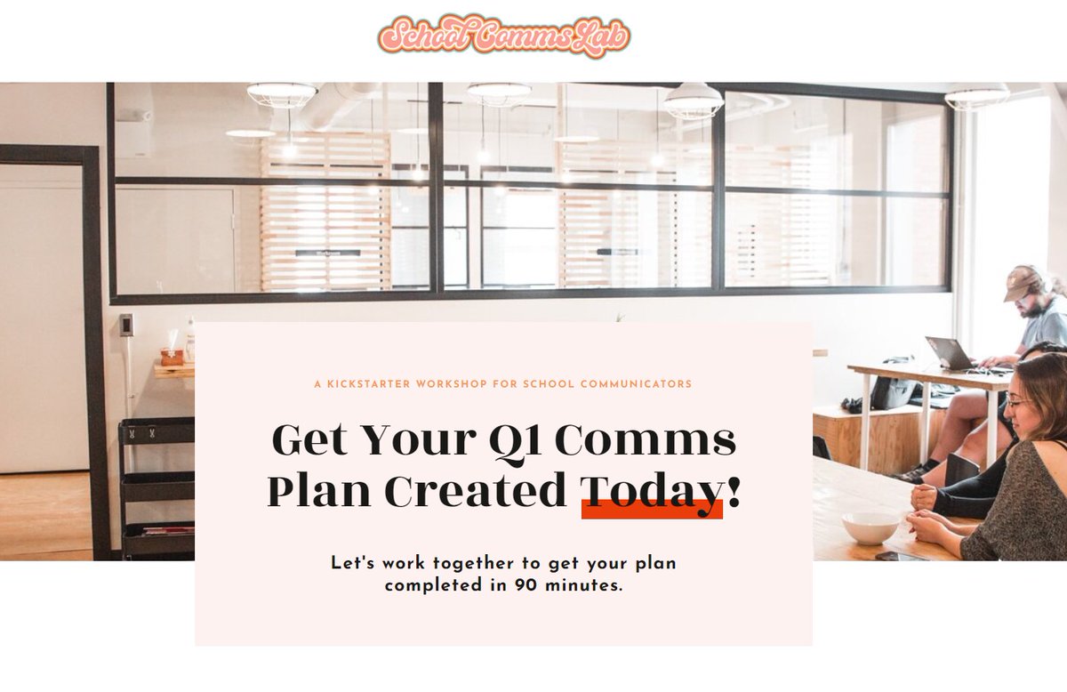 CommsMom's tweet image. This is a great opportunity for those in #schoolPR and #K12 to get your comms plan done in 90 minutes. Dedicate the time to a focused session with support and guidance.