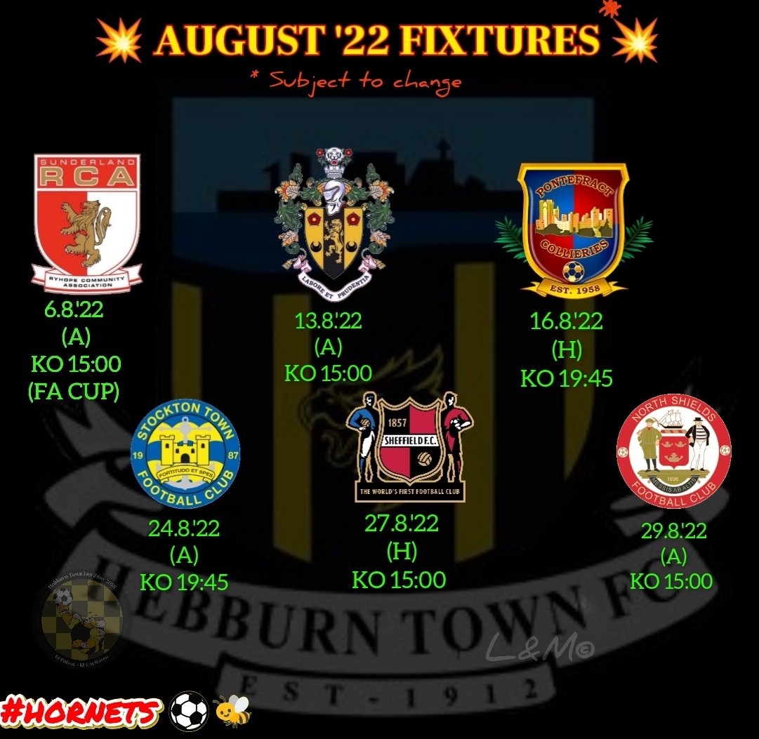 Who is ready?

Just over 24 hours to go 👊⚽ 🐝 🟡 ⚫

#hebburn #hornets #football #supportyourlocalteam #upthehornets #uth

Edit L&amp;M (Liz&amp;Mon)
