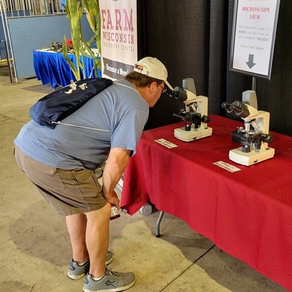 FarmWisconsin's tweet photo. Farm Wisconsin is at the Wisconsin State Fair! 🐮🎡

Stop by and explore our interactive exhibits, like a corn maze and microscopes. We are located in the Farm and Family Building and will be there until August 14! 

#farmwisconsin #wisconsinstatefair https://t.co/XanQhCkSWF