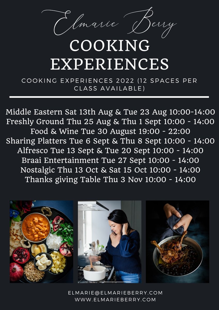 “Come and join me in the comfort of my home for cooking experiences, where I'll teach you tips and tricks to make your cooking experiences easier and more enjoyable. Invite your friends &amp; family and let’s make it a food celebration!” <a href="/ElmarieBerry/">Elmarie Berry 🌟🥂🌟</a> 

Visit bit.ly/3QogVK8