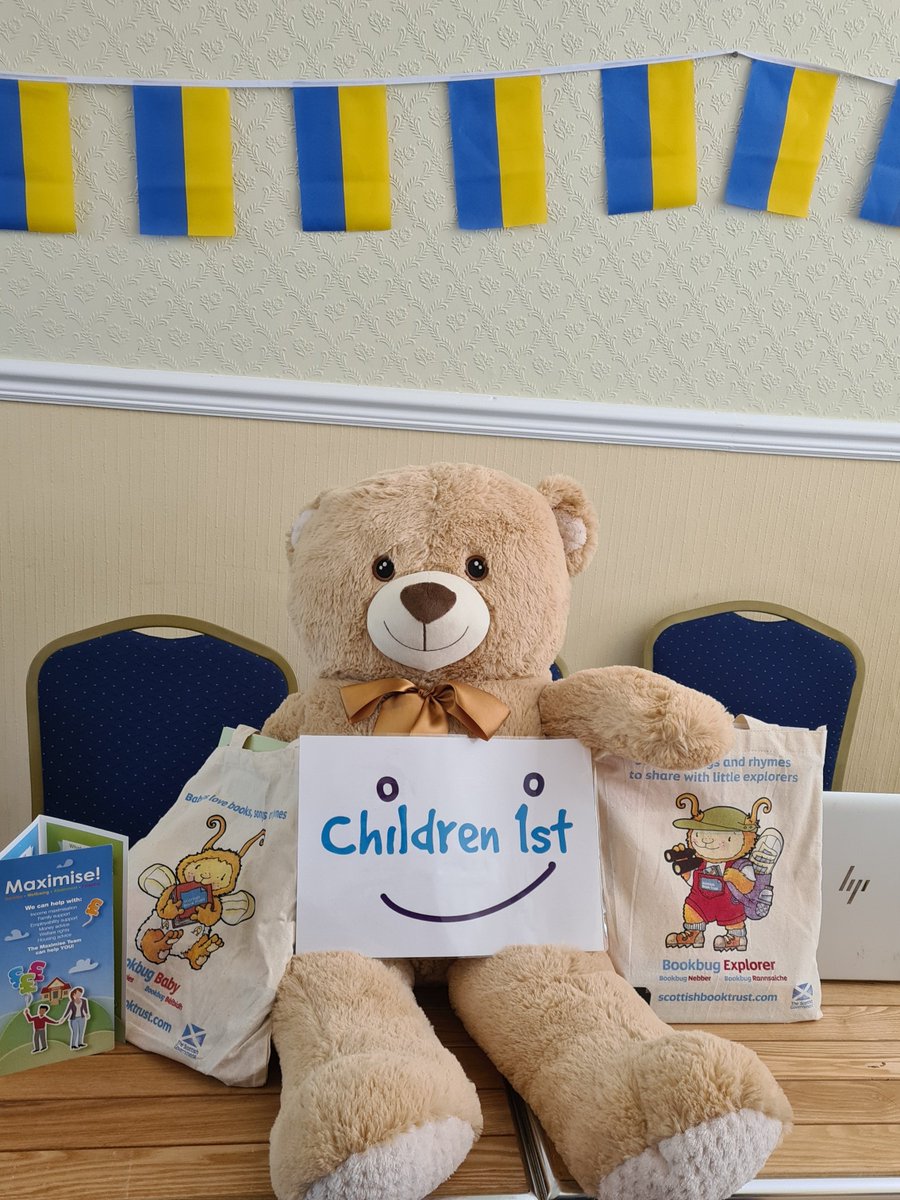 Say Hi to Max the Bear!

Max has been joining the Maximise! team at the information sessions for Ukrainian families organised by <a href="/AUGBSUB/">Ass'n of Ukrainians</a>. We would like to thank @Bookbug_SBT for very kindly donating some packs which were well-received by the children and families we supported.