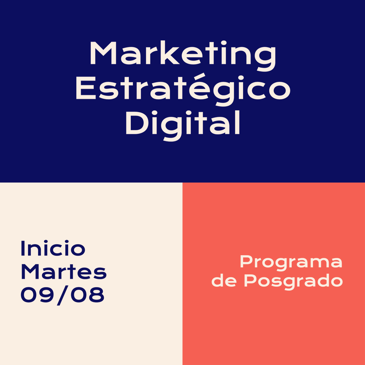 Te invitamos al Programa de Posgrado en Marketing Estratégico Digital (MED) de la Universidad Nacional de La Plata (UNLP).

La edición 2022 comienza el martes 09 de agosto y estamos cerrando los últimos cupos. ¡Te esperamos!

+ info: 
econo.unlp.edu.ar/med
med@econo.unlp.edu.ar