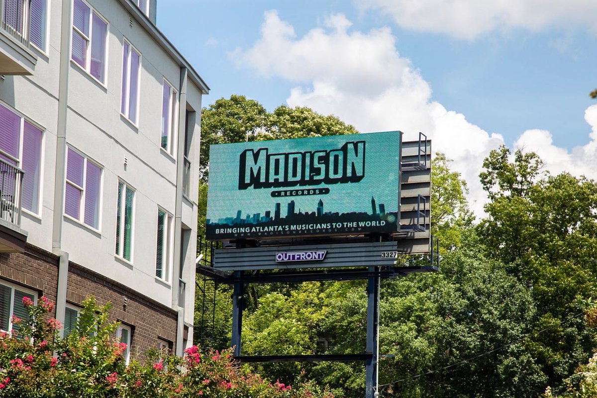 Super stoked about our new billboard in #Atlanta! Have you seen it? #madisonrecords