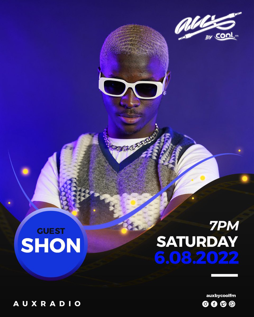 auxbycoolfm's tweet photo. @shonnofficial is this week’s guest for the AUX Radio show. 

Tune in to @CoolFMNigeria at 7 : 00 PM on Saturday as we catch up with the Jos-based artists. https://t.co/CROzI1lEbu