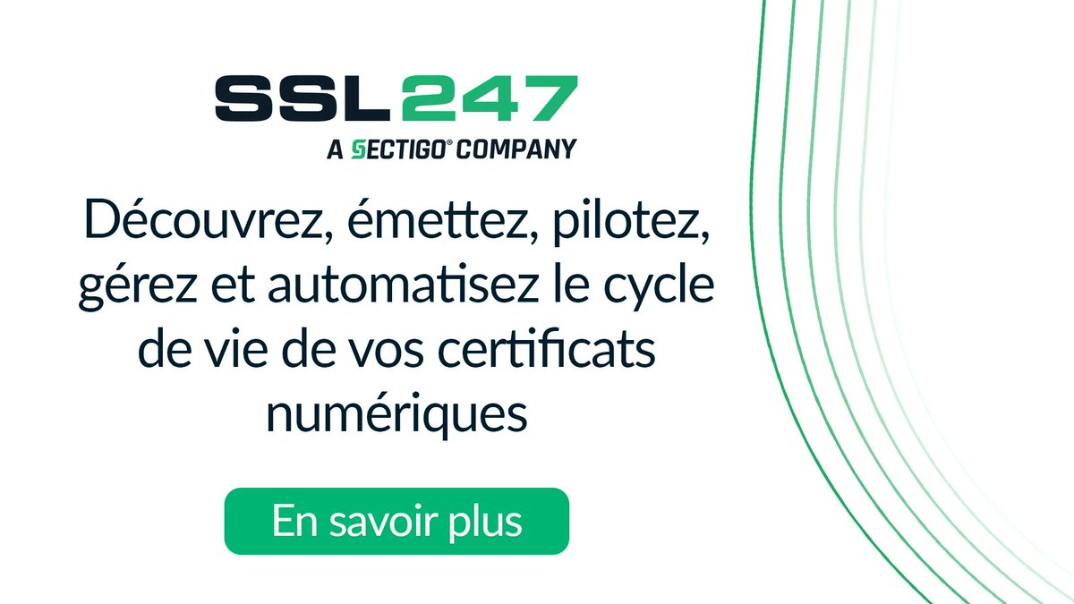 Automatisez le cycle de vie de tous vos certificats, qu'importe l'autorité de certification émettrice, grâce à une plateforme unique, Sectigo Certificate Manager. buff.ly/3K2I2qB