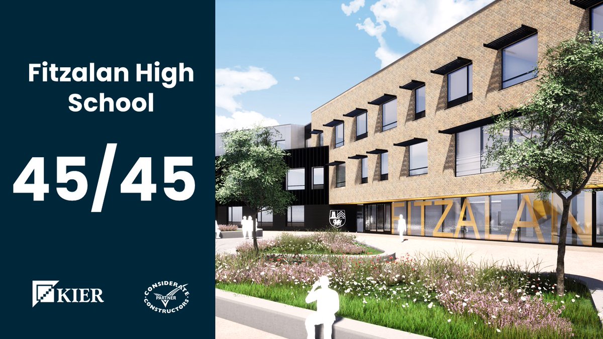 kierconstruct's tweet image. 🌟Congratulations to our project team at Fitzalan High School who have scooped a SECOND perfect 45/45 Considerate Constructors Scheme score.

#WeAreConsiderateConstructors #teamfitz @cardiffcouncil @sewscap