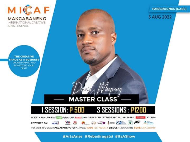 DavidMoepeng's tweet photo. Be sure to catch my Masterclass at Makgabaneng International Creative Arts Festival tomorrow at 08:30. - 10:30. We will be discussing Digitalisation as a Business Model.
#MICAF
#ItsAShow https://t.co/Kn41k0yLGq