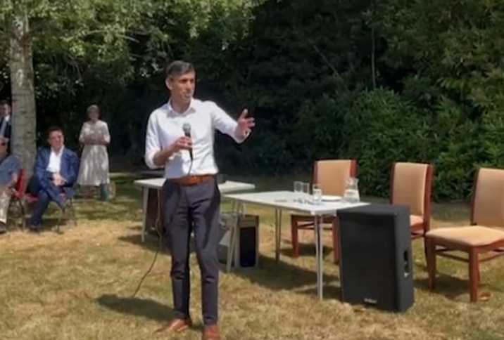 Interesting that both Truss and Sunak have made serious gaffes in the past 2 days.  

Truss' comment about Sturgeon pleased the crowd but it was a very foolish comment for a future PM to make.  

Sunak simply let the cat out of the bag re. some Tories and deprived urban areas.