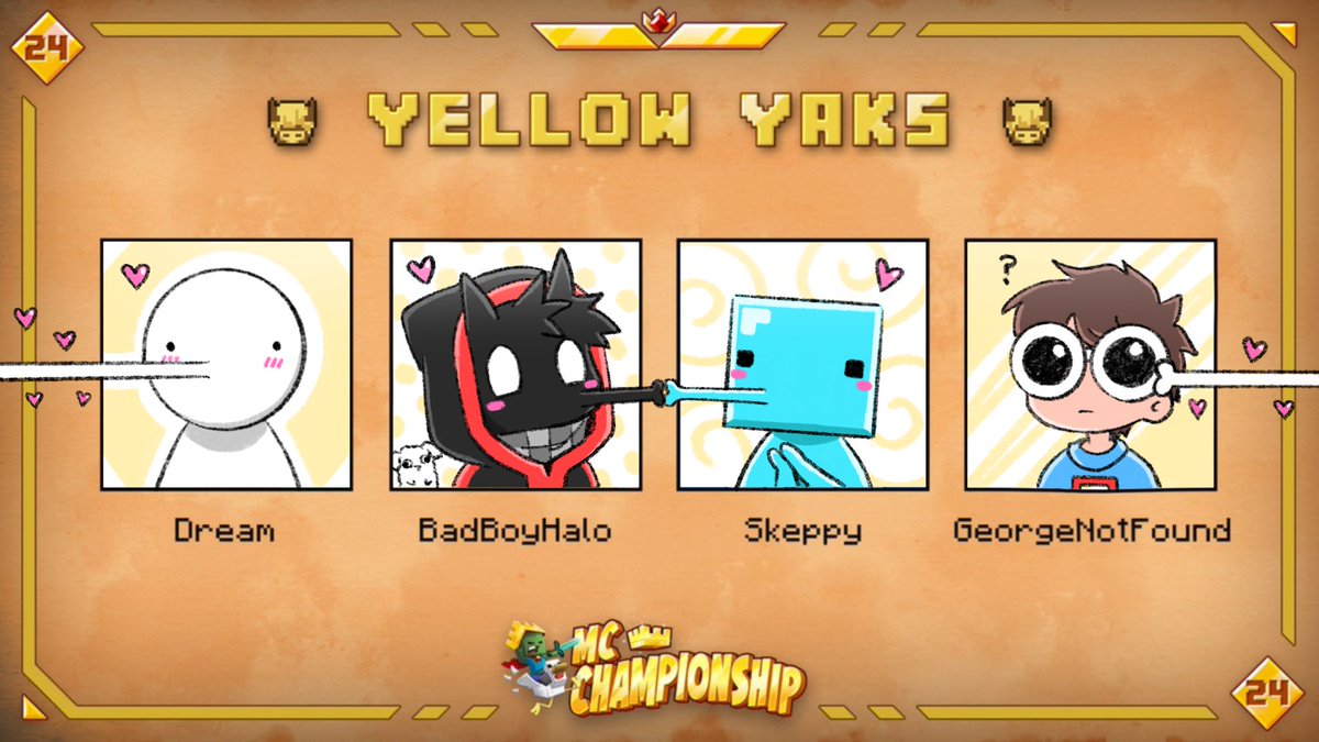 YELLOW YAKS WINNERS POV LET’S G—oh hey is that a kiss cam 😳

#yellowyaks #dreamfanart #badboyhalofanart #SkeppyFanArt #georgenotfoundfanart