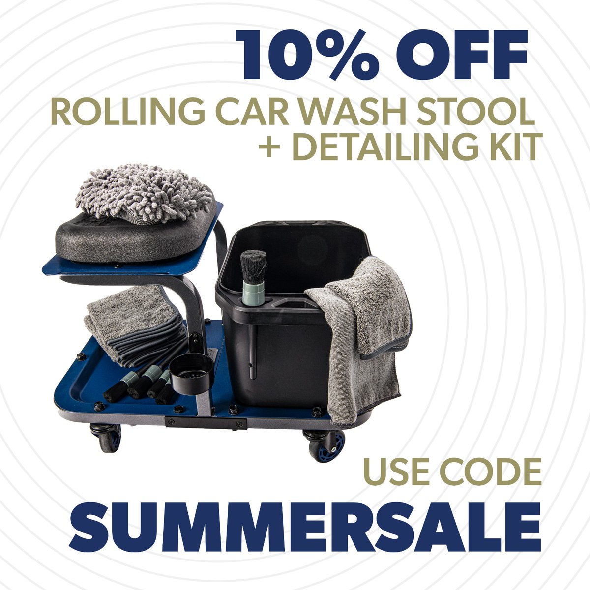 Perfection. 👌
Save your back with an easier and more efficient way to wash and detail your car! The Rolling Carwash Stool + Detailing Kit combo is now 10% off with code SUMMERSALE.
.
.
#UrbanTransit #Sale #RollingCarWashStool #CarWash #GarageEssentials #CleanCar #CarTools