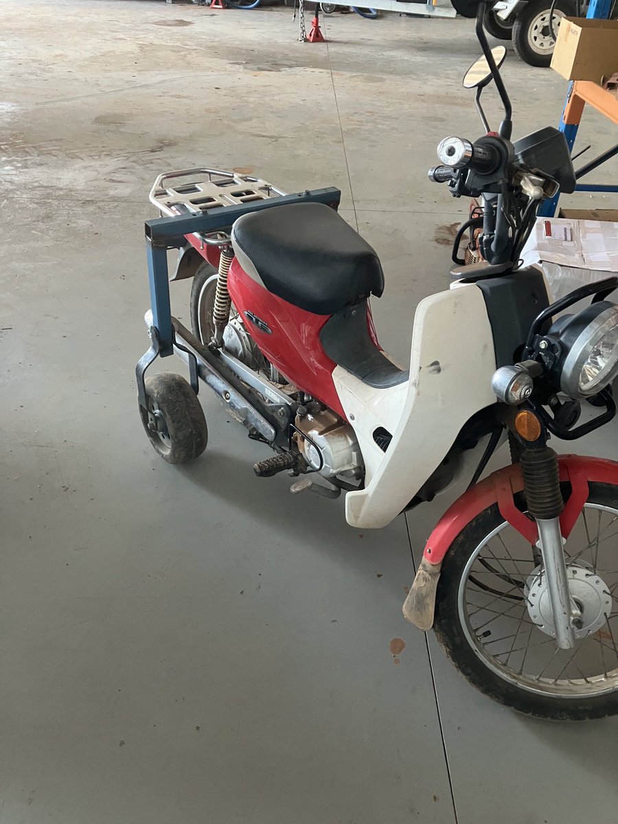raymorgan3's tweet photo. Saw this at a property yesterday. When a youngster really wants their first bike! https://t.co/KkBdPjmXhr
