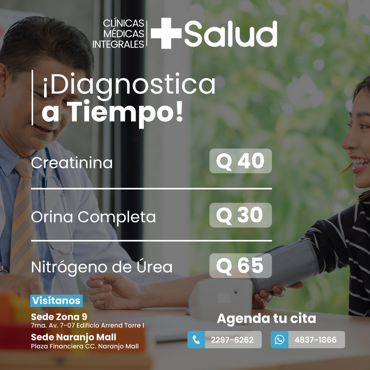 Estos análisis, son una forma de medir el funcionamiento de los riñones al momento de filtrar los desechos de la sangre ¡Analiza tu salud!

#Laboratorio #Promociones #descuentos #laboratoriomedico