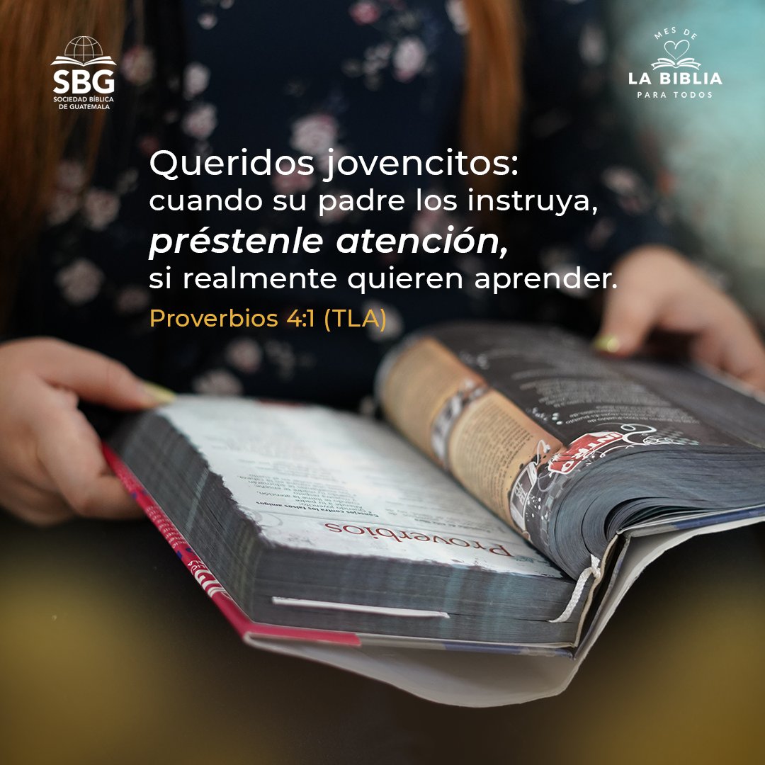 En la conmemoración internacional del día de la Juventud, recordamos que la Biblia tiene consejos oportunos para esta etapa importante de la vida. 

Dejemos que la Biblia sea nuestra verdadera guía, como un faro en medio de la oscuridad. 

#diainternacionaldelajuventud #sbg #gt