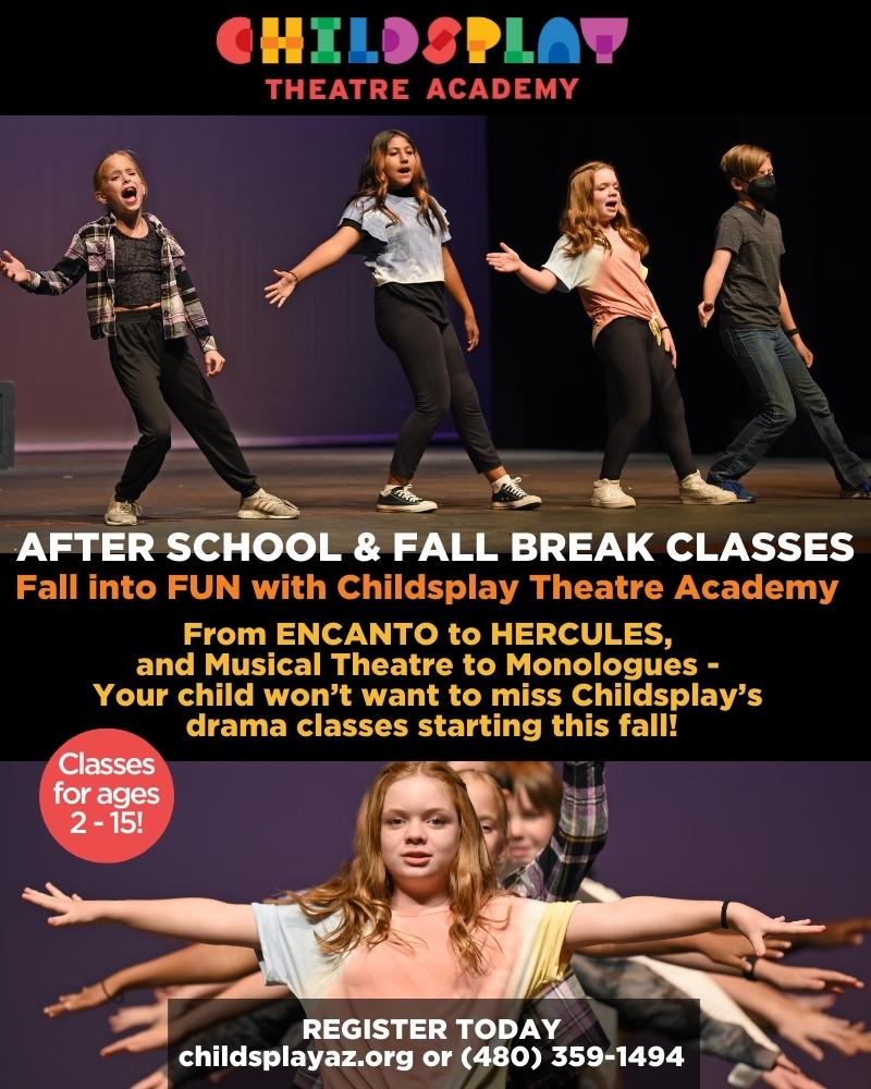 AZ_Parenting's tweet photo. Fall Into Fun at Childsplay! Find your class now: https://t.co/RnBynQ5tM4

#arizona #theater #tempe #phoenix #valleyofthesun #fallbreak #fallcamps #finearts #kids #childsplayaz #classes #backtoschool #fallclasses #family #parents #moms #dads #azmoms https://t.co/2NKlMqFOk2