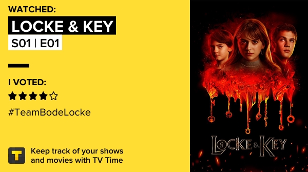 MeloAub427's tweet photo. I've just watched episode S01 | E01 of Locke &amp; Key! https://t.co/AztY91xySD #tvtime https://t.co/PqkQb0pbWo