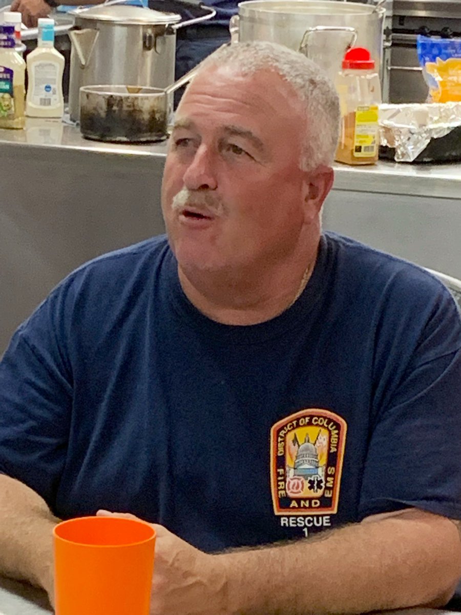 dcfireems's tweet photo. Current and former members of #DCsBravest Rescue Squad 1, as well as Engine 2, Battalion 6 and the Special Ops Chief,  gathered to celebrate Firefighter Technician Richard “Ira” Schwarzman’s 30 year anniversary of service to the District. https://t.co/inj7weO4YY