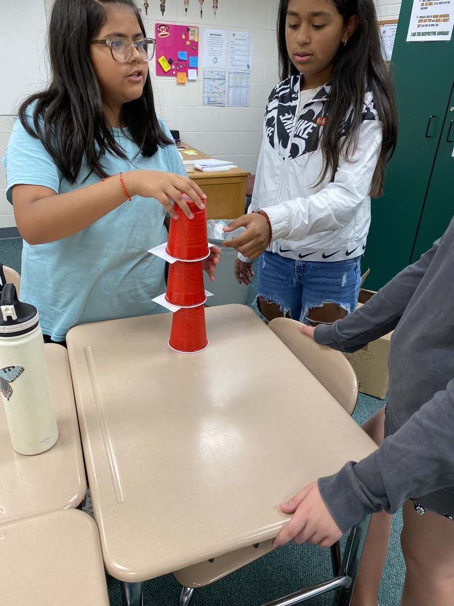Had a great first day with my 6th graders! We were having fun with team building I only took one picture. Looking toward teaching year 24! <a href="/SalinaSouthMS/">South Middle School</a> #305GrowsGreatness