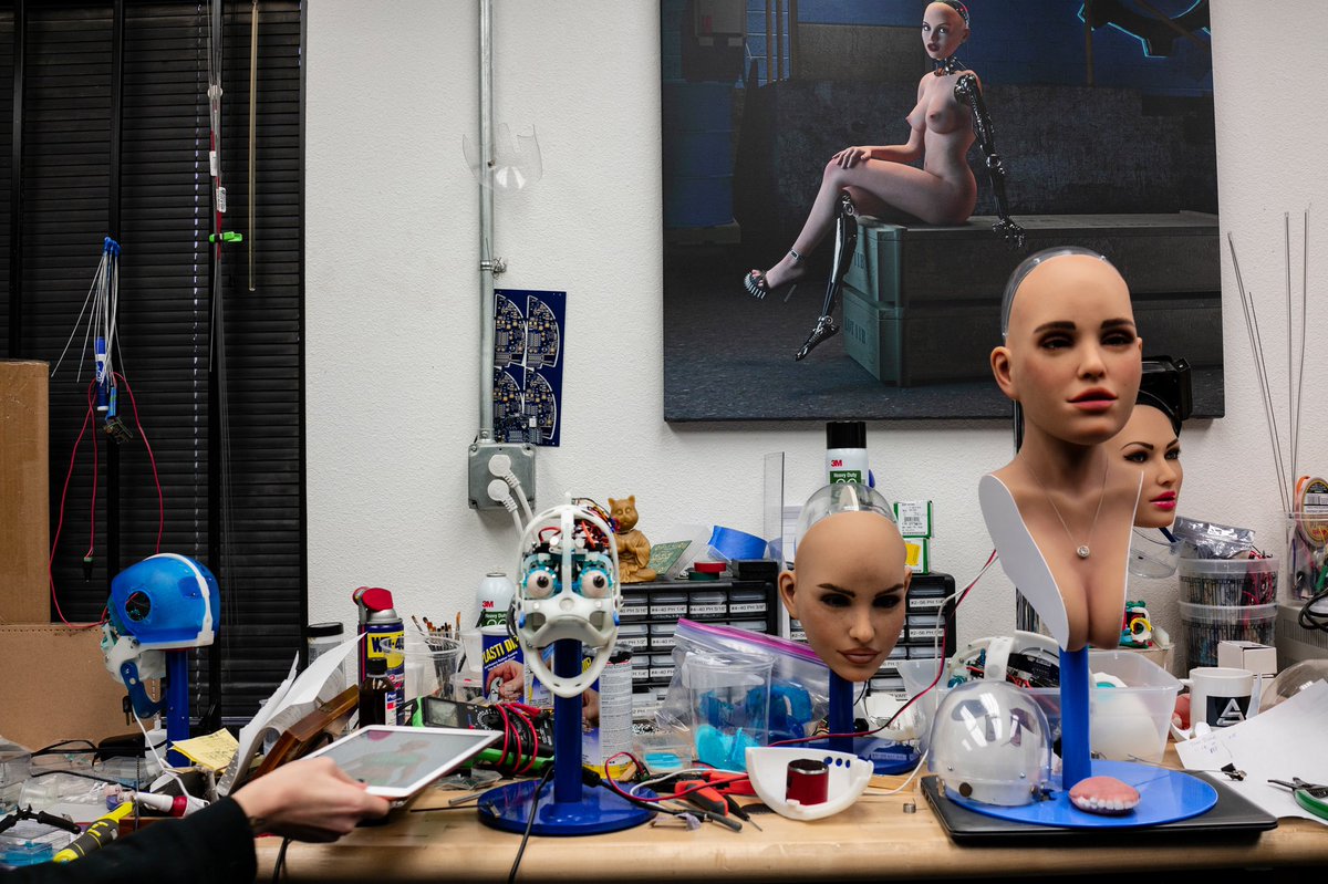 This image was taken when I was granted access into a #ai sex doll facility. It made me question how I perceived dating in the modern world and how this technology will change the future of the sex work industry. 🇺🇸 A New America #61 🇺🇸 