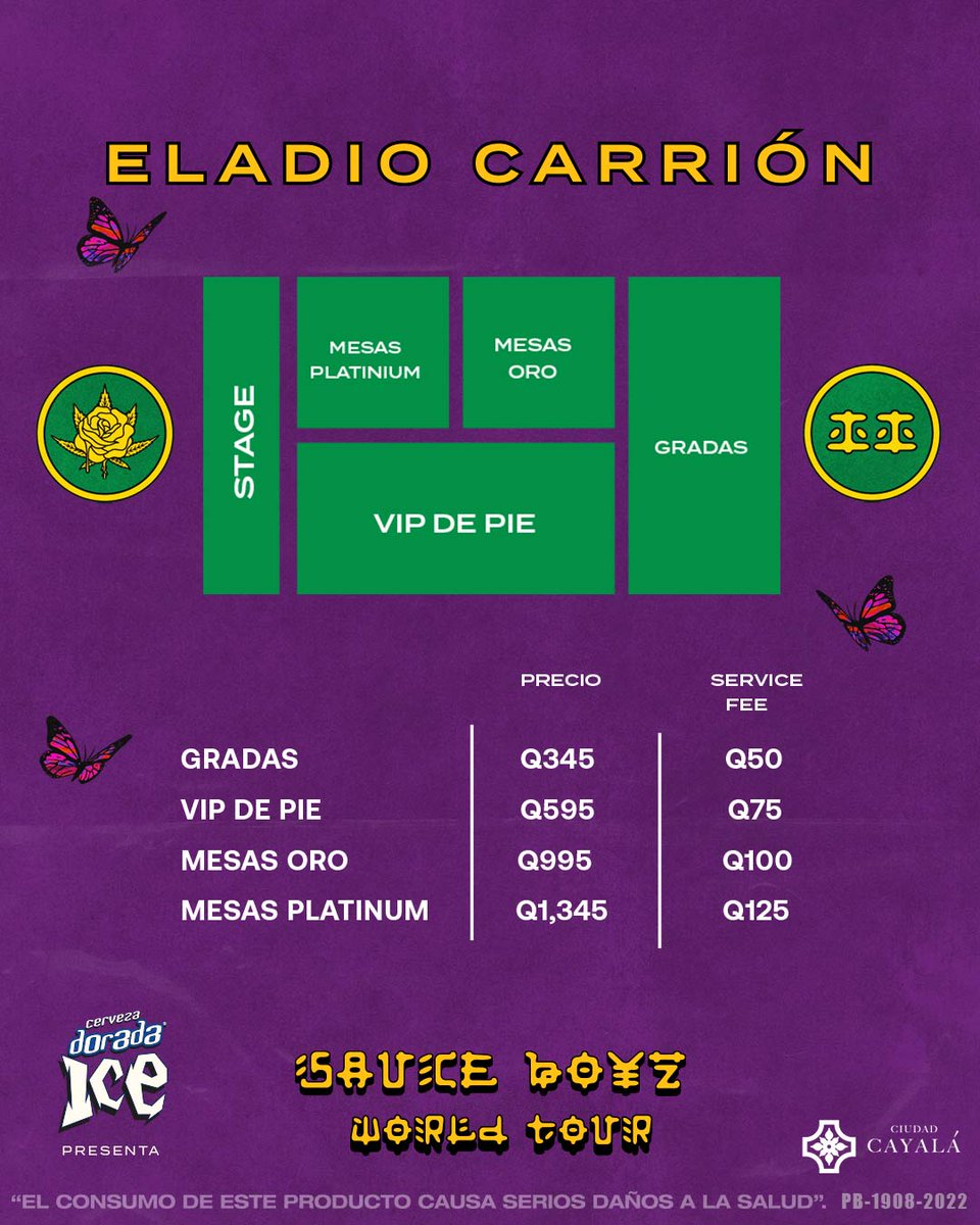 TioEmpire's tweet photo. ¡Ya están a la venta las entradas para ELADIO CARRIÓN en Guatemala! 🌹
🎟️ Entradas en https://t.co/DqWJMy4Ivq
Si compraste entrada para el #EMF2022 revisa tu mail, te dejamos un regalo. 😉🎁
@eladiocarry_on
#SauceBoyzWorldTour #SEN2KBRON #empiremusicfestival #Guatemala https://t.co/z12EY2t86Y