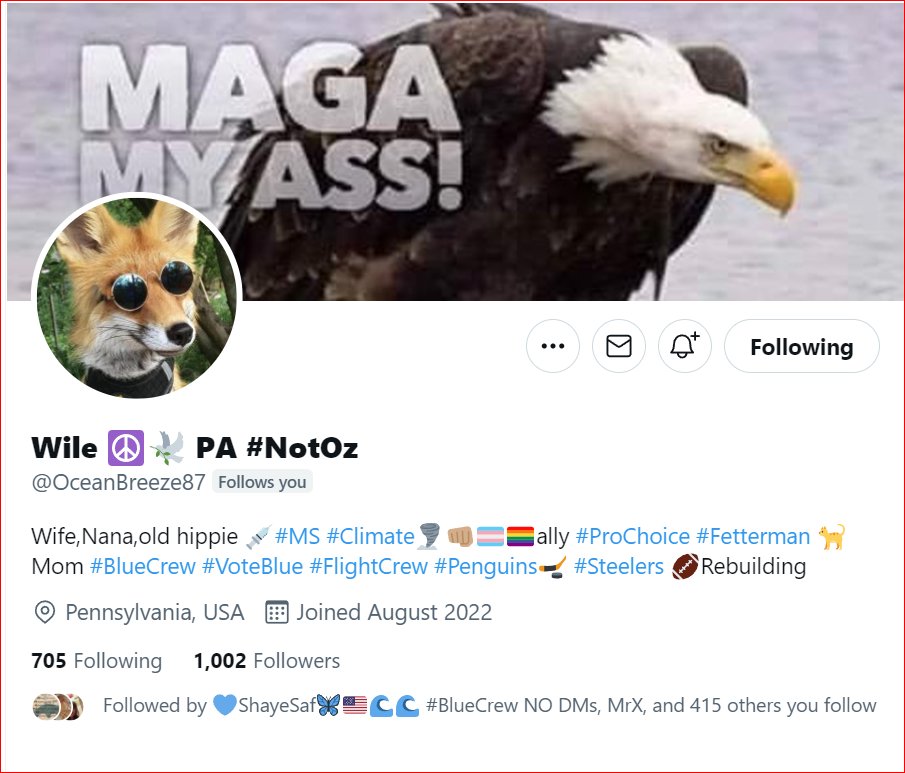 TonyHQ1985's tweet photo. Wile @OceanBreeze87 has already jumped over her 1K milestone.  Damn coyotes are slick. Congratulate our sweetie. https://t.co/0G2IEq9008
