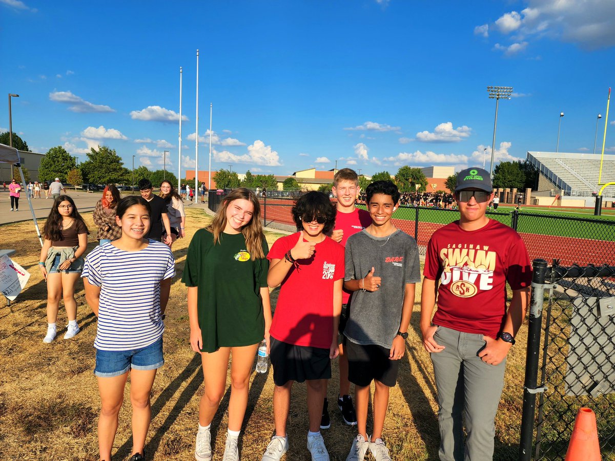 Huge thanks to these awesome swimmers who showed up to represent the team at tonight's Rough Rider Rally! I'm really going to enjoy being their new coach! <a href="/saginawhstx/">Saginaw High School</a> <a href="/emsisdathletics/">EMS ISD Athletics</a>