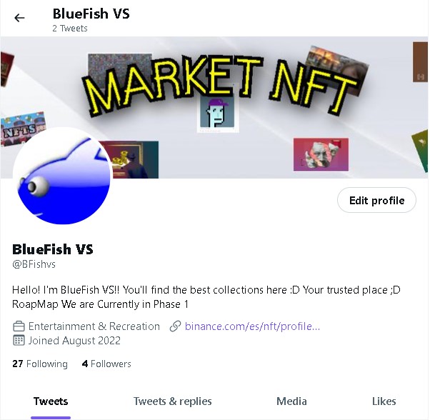 BFishvs's tweet photo. We are proud, launch of our Twitter account! 🐟
#NFT #NFTCommunity #NFTCollection #NFTGiveaway https://t.co/BiLA3FdMCa