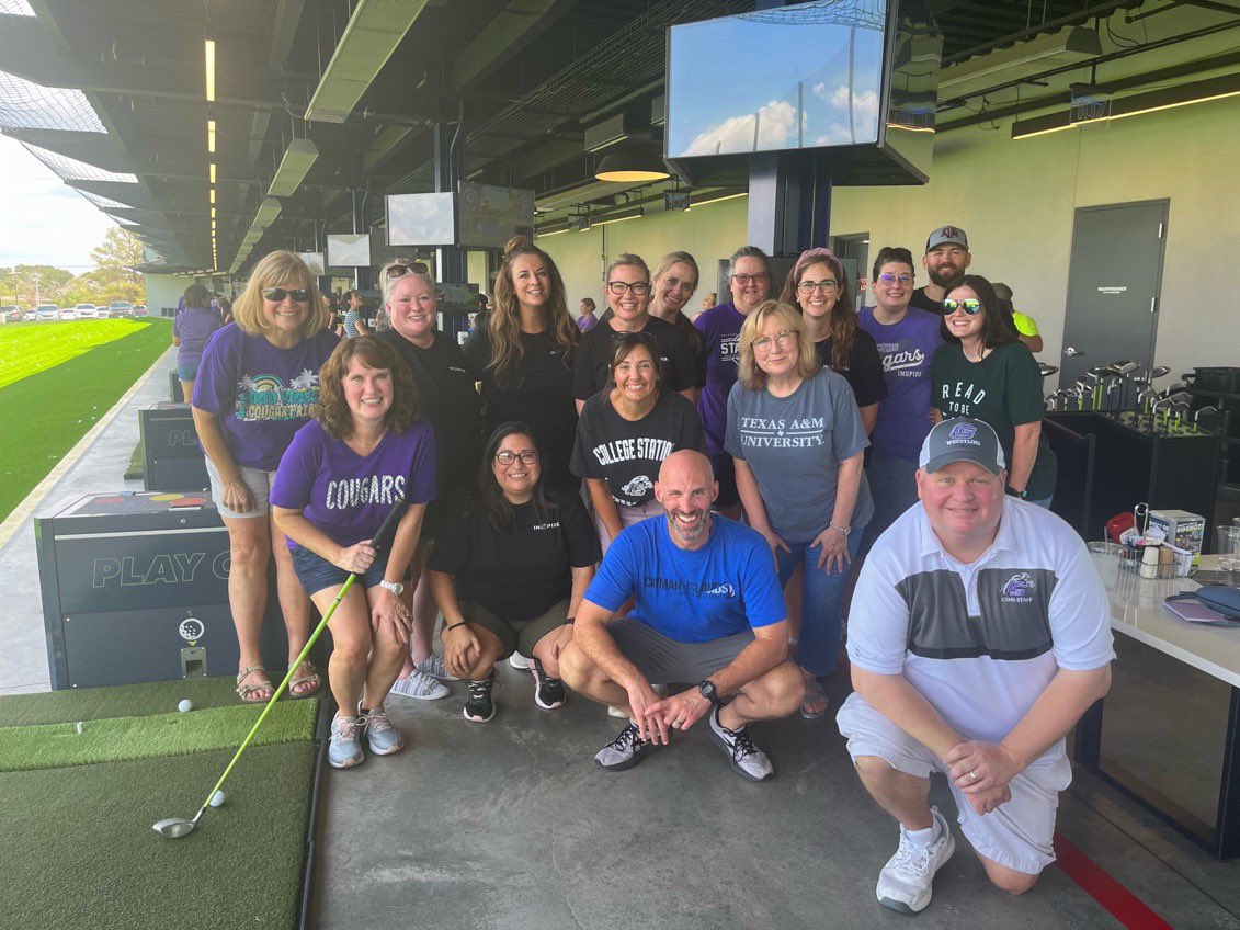 ms_jwalsh's tweet image. I absolutely loved today!  It is so great when your coworkers are one of the best perks of the job!  I also 💜 golf! Thankful to #CSISD for this opportunity!
#CSHScougarpride ! 🐾