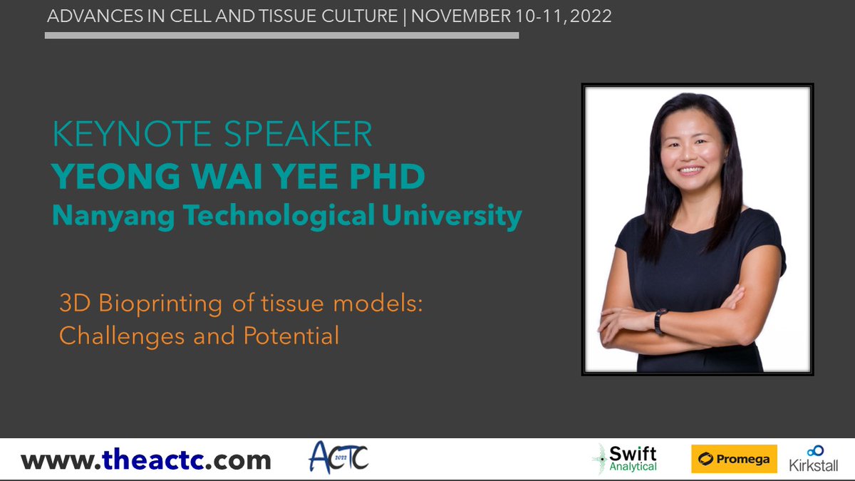 ACTC (@actcconference) on Twitter photo We are pleased to announce Prof Yeong Wai Yee as Keynote speaker for the #3dprinting and #3dpainting
for #invitro models session. #ACTC2022
Register for the two day virtual conference: theactc.com/registration
Thanks to our sponsors
<a href="/SwiftAnalytical/">Swift Analytical</a>
<a href="/promega/">Promega Corporation</a>
@EstKirkstall We are pleased to announce Prof Yeong Wai Yee as Keynote speaker for the #3dprinting and #3dpainting
for #invitro models session. #ACTC2022
Register for the two day virtual conference: theactc.com/registration
Thanks to our sponsors
<a href="/SwiftAnalytical/">Swift Analytical</a>
<a href="/promega/">Promega Corporation</a>
@EstKirkstall