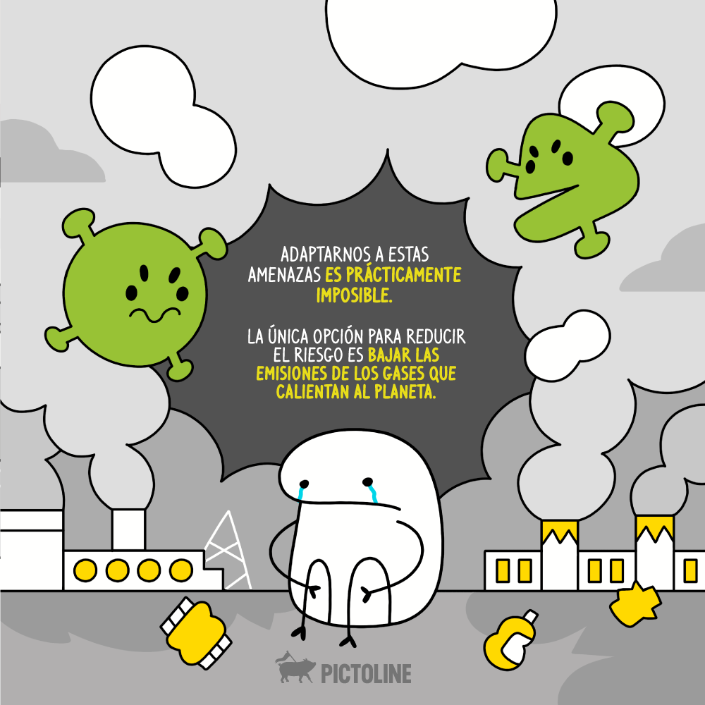 pictoline's tweet photo. Las noticias: "Ola de calor 🔥 inundaciones 🌊 tornados 🌪️ ... ah y un nuevo virus descubierto 🦠"
Yo: "YA BASTA POR FAVOR 😑"

¿Pero hay alguna relación entre estos fenómenos? Spoiler: sí 😞😭 https://t.co/5agPM4gd9P