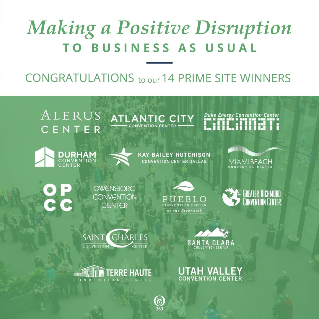 Congrats to the 14 OVG360 venues included as 2022 Facilities and Destinations Prime Site Award Winners!
<a href="/AlerusCenter/">Alerus Center</a> <a href="/ACConvention/">Atlantic City Convention Center</a> <a href="/CincyDECC/">DECC Cincy</a> <a href="/Durham_CC/">Durham Convention Center</a> <a href="/KBHCCDallas/">KBH Convention Center Dallas</a> <a href="/TheMiamiBeachCC/">MiamiBeachConvCenter</a> <a href="/OverlandParkCC/">Overland Park Convention Center</a> <a href="/Owensborocc/">Owensboro CC</a> <a href="/ConvCntrPueblo/">Pueblo Convention Center</a> <a href="/RichmondCenter/">Greater Richmond Convention Center (GRCC)</a> <a href="/StCharlesConven/">St. Charles Convention Center</a>